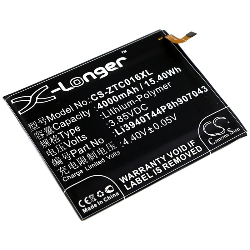 Li-Polymer Battery fits Zte, axon 7 max, axon 7 max c2017, axon 7 max c2017 dual sim td-lte 3.85V, 4000mAh Mobile & SmartPhone Cameron Sino Technology Limited