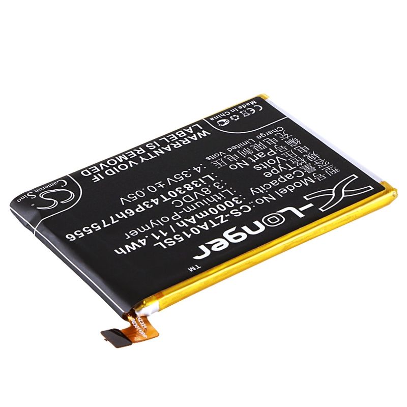 Li-polymer Battery Fits Zte, Axon A1, Axon A1p, Axon A2015 3.8v, 3000mah Mobile & SmartPhone Cameron Sino Technology Limited