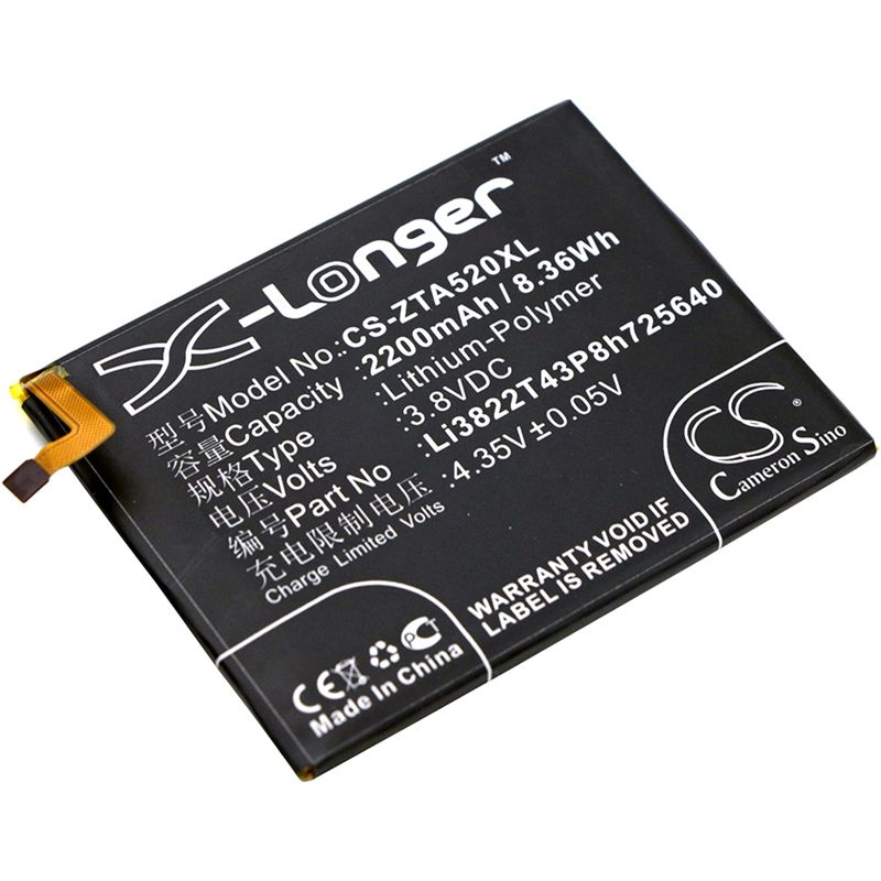 Li-Polymer Battery fits Zte, ba510, blade a510 3.8V, 2200mAh Mobile & SmartPhone Cameron Sino Technology Limited