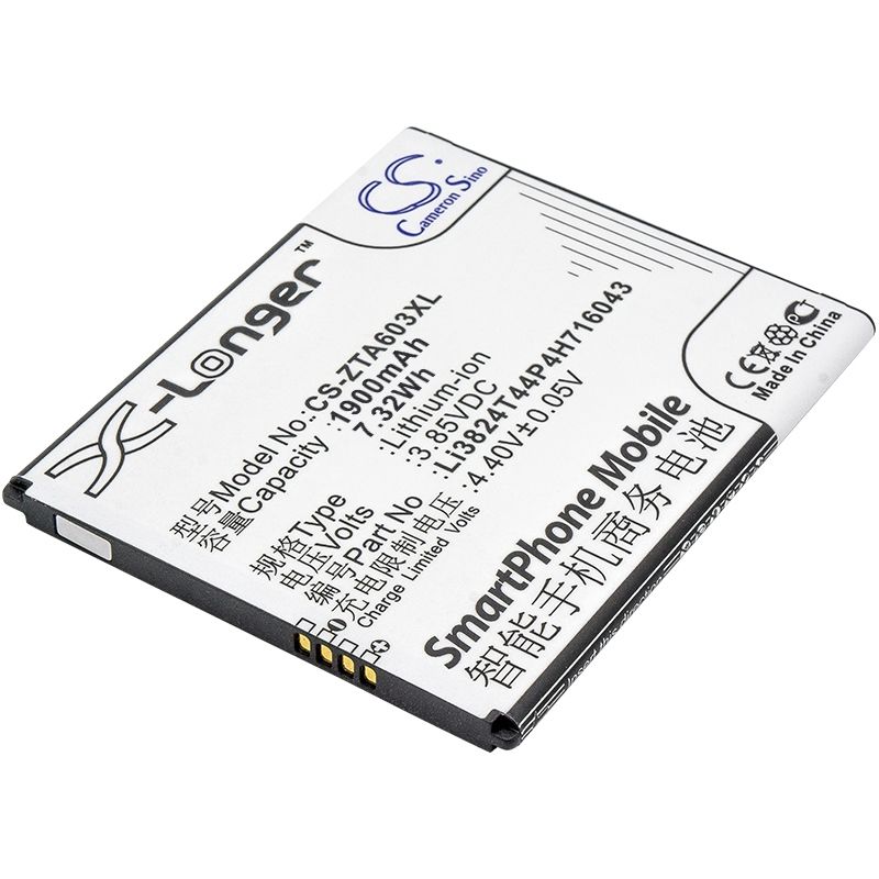 Li-ion Battery fits Zte, ba520, ba603, blade a520 3.85V, 1900mAh Mobile & SmartPhone Cameron Sino Technology Limited