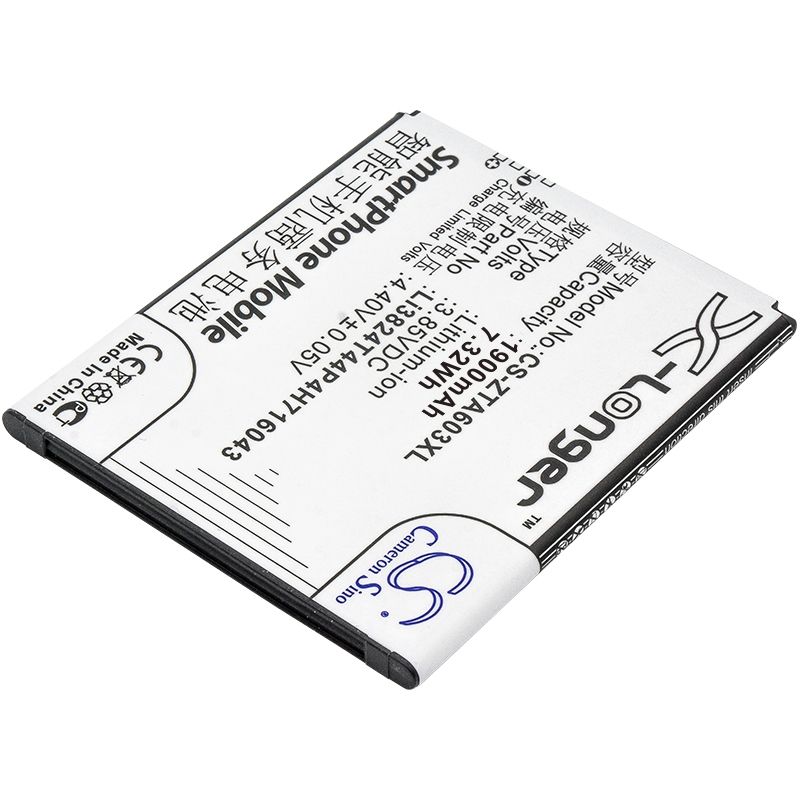 Li-ion Battery fits Zte, ba520, ba603, blade a520 3.85V, 1900mAh Mobile & SmartPhone Cameron Sino Technology Limited