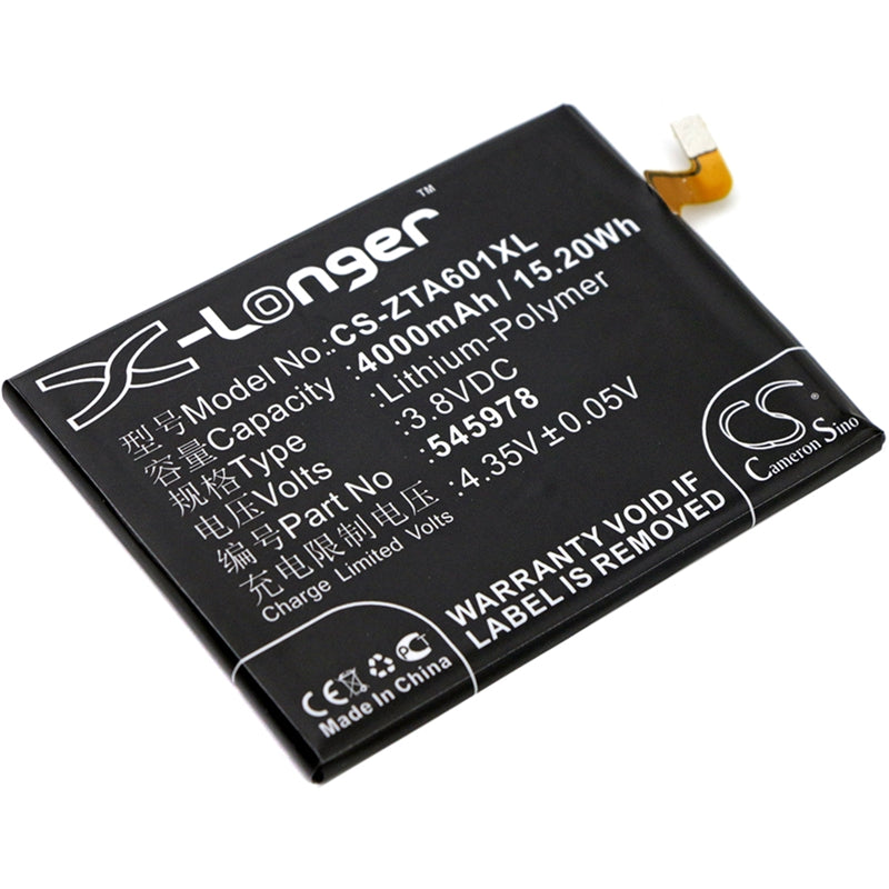 Li-Polymer Battery fits Zte, ba601, blade a601 3.8V, 4000mAh Mobile & SmartPhone Cameron Sino Technology Limited