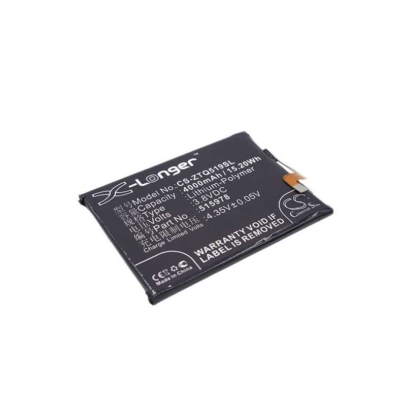Li-Polymer Battery fits Zte, blade a452, blade d2, blade x3 3.8V, 4000mAh Mobile & SmartPhone Cameron Sino Technology Limited