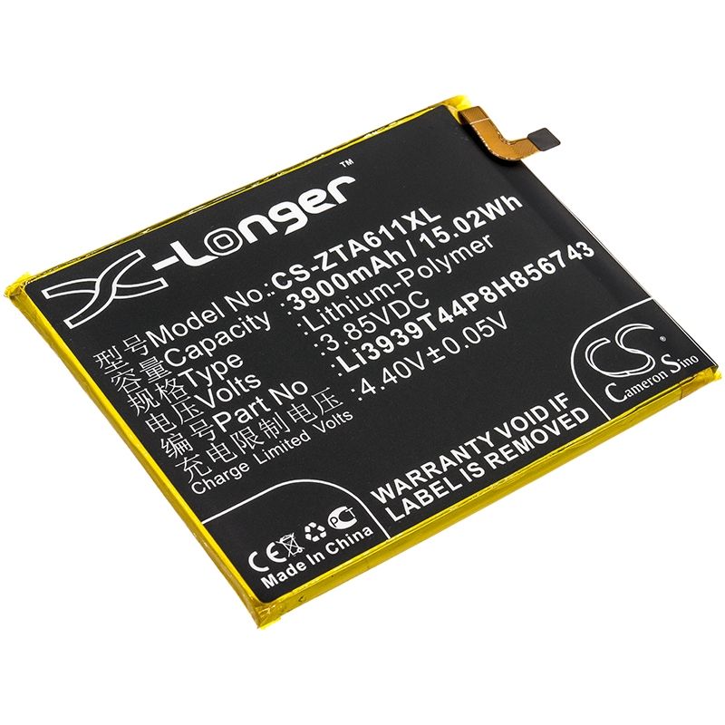 Li-Polymer Battery fits Zte, blade a6 max 3.85V, 3900mAh Mobile & SmartPhone Cameron Sino Technology Limited