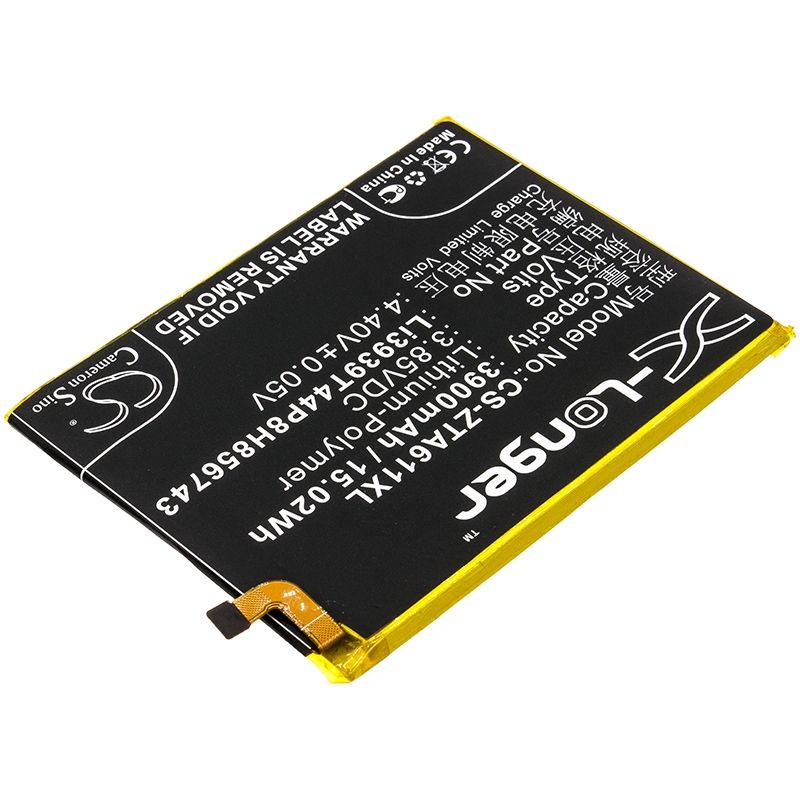 Li-Polymer Battery fits Zte, blade a6 max 3.85V, 3900mAh Mobile & SmartPhone Cameron Sino Technology Limited