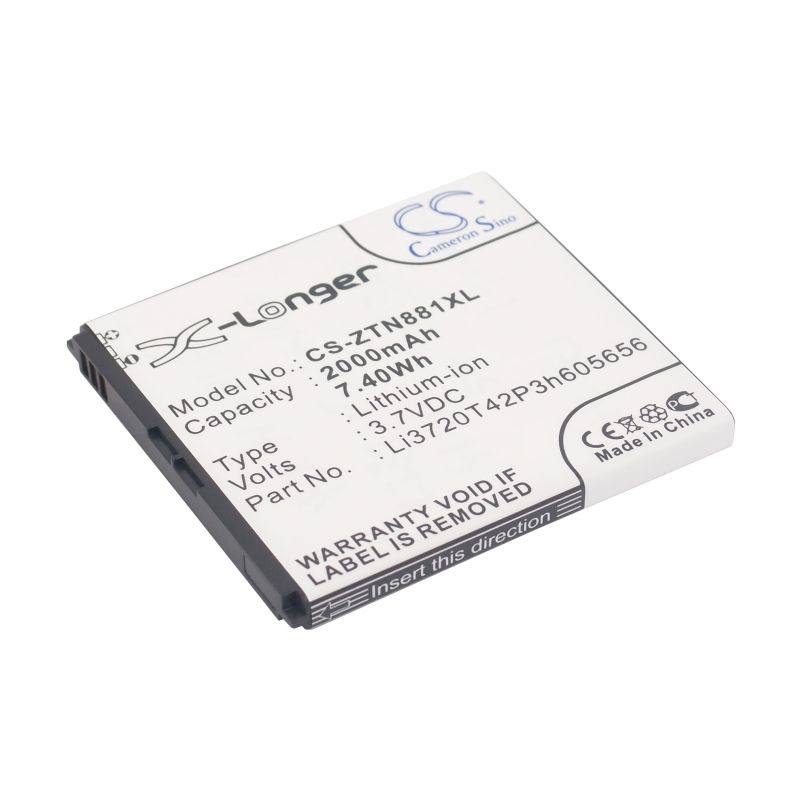 Li-ion Battery fits Zte, blade g2, n881f, u819 3.7V, 2000mAh Mobile & SmartPhone Cameron Sino Technology Limited