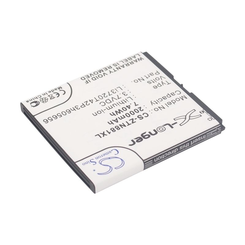 Li-ion Battery fits Zte, blade g2, n881f, u819 3.7V, 2000mAh Mobile & SmartPhone Cameron Sino Technology Limited
