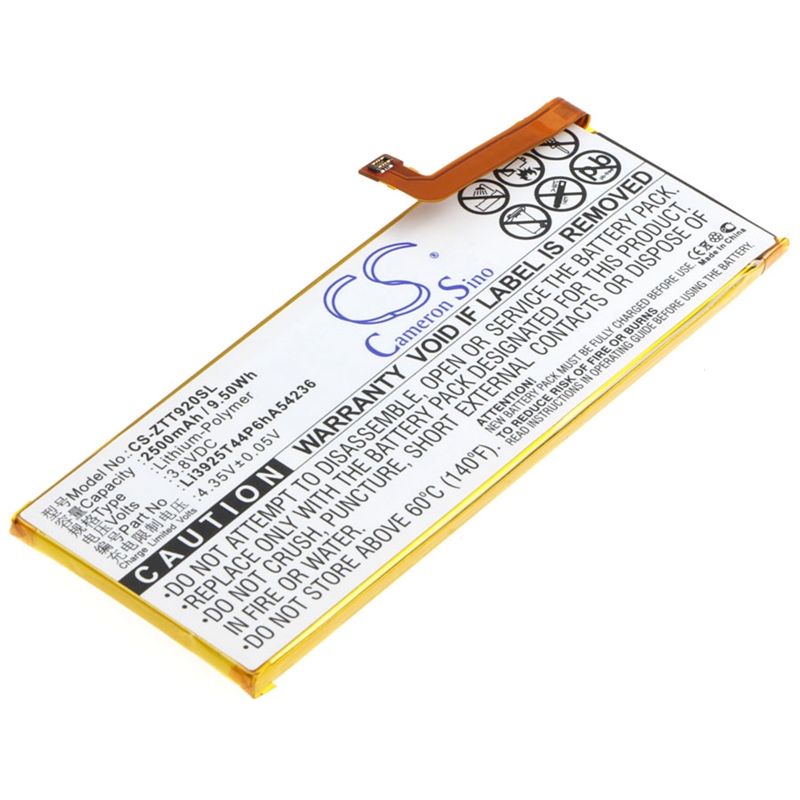 Li-Polymer Battery fits Zte, blade s7, blade s7 dual sim, blade s7 dual sim td-lte 3.8V, 2500mAh Mobile & SmartPhone Cameron Sino Technology Limited