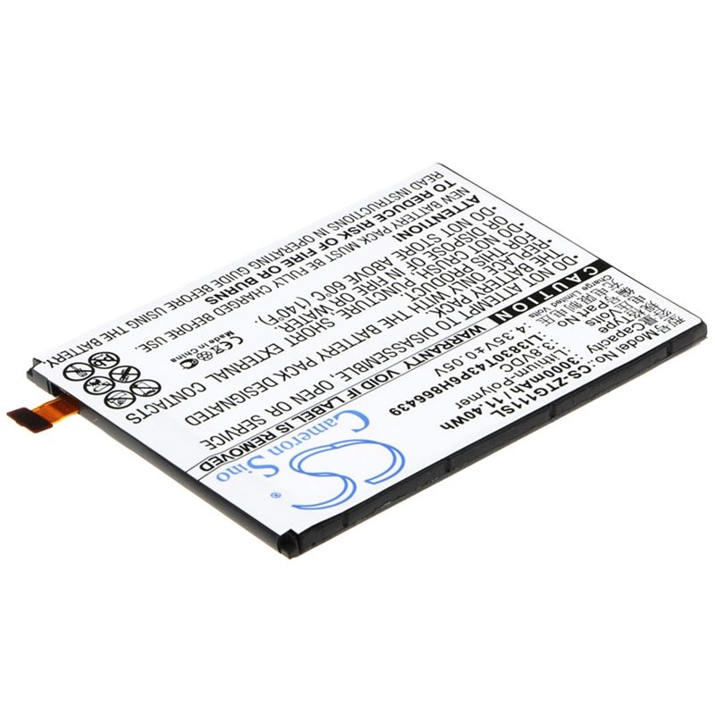 Li-Polymer Battery fits Zte, g111, n9518, warp elite 3.8V, 3000mAh Mobile & SmartPhone Cameron Sino Technology Limited