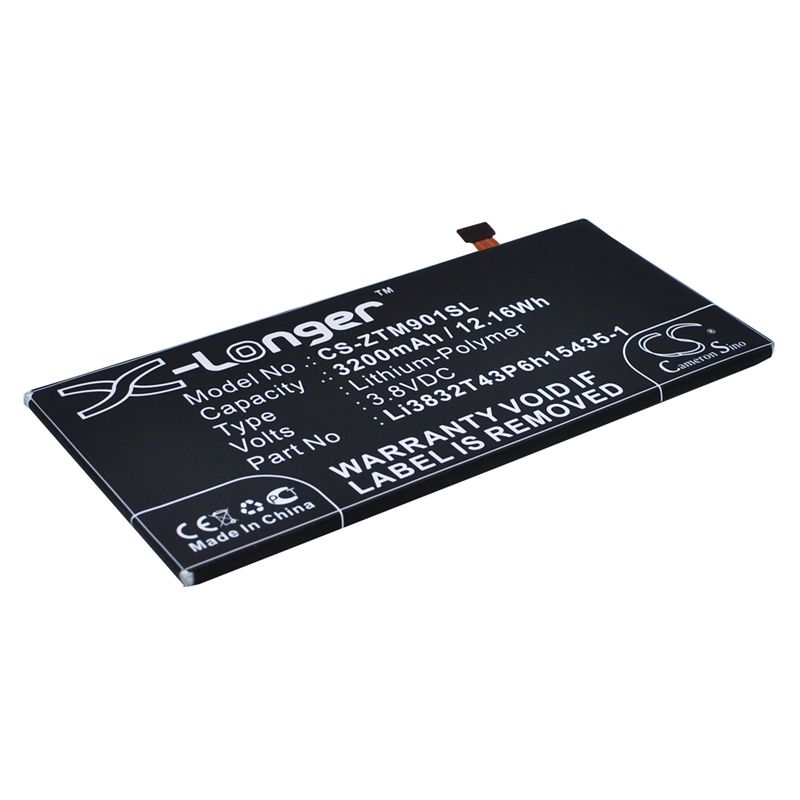 Li-Polymer Battery fits Zte, grand m901c, grand m901q, grand memo ii 3.8V, 3200mAh Communications Cameron Sino Technology Limited (Suspended)