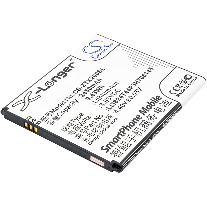 Li-ion Battery fits Zte, grand x 2, grand x2, z850 3.85V, 2450mAh Mobile & SmartPhone Cameron Sino Technology Limited