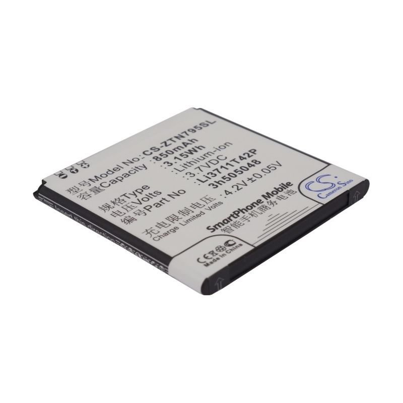 Li-ion Battery Fits Zte, N795, U791 3.7v, 850mah Communications Cameron Sino Technology Limited (Suspended)