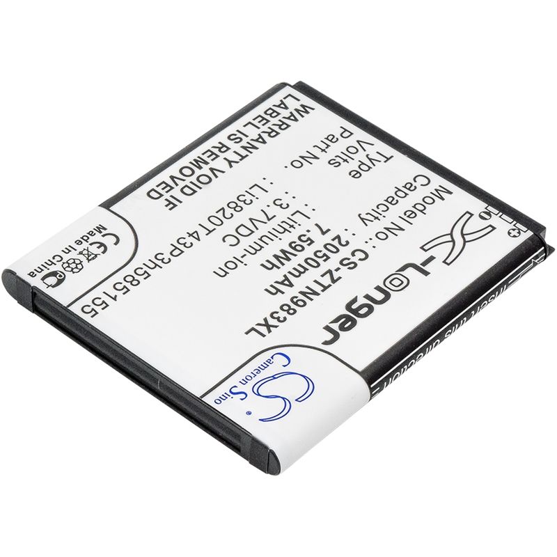 Li-ion Battery fits Zte, n983, solar, u960e 3.7V, 2050mAh Communications Cameron Sino Technology Limited (Suspended)
