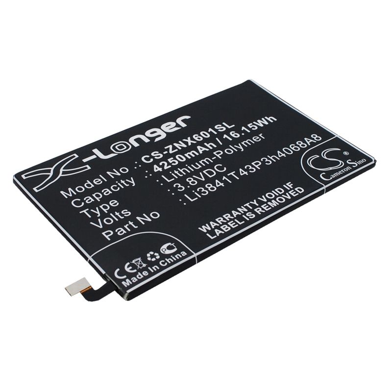 Li-Polymer Battery fits Zte, nubia x6, nx601j 3.8V, 4250mAh Communications Cameron Sino Technology Limited (Suspended)