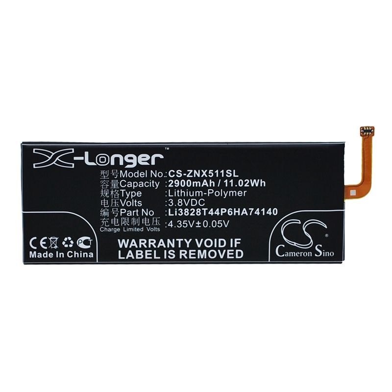 Li-polymer Battery Fits Zte, Nubia Z9, Nubia Z9 Max, Nubia Z9 Mini 3.8v, 2900mah Mobile & SmartPhone Cameron Sino Technology Limited