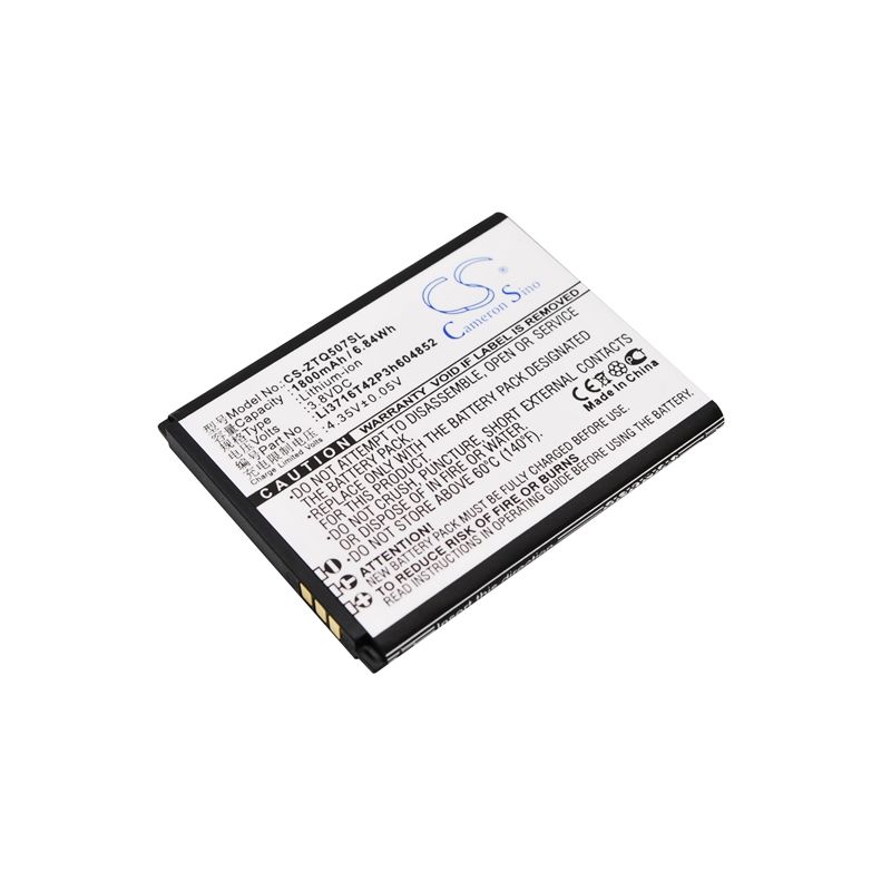 Li-ion Battery fits Zte, q507t 3.8V, 1800mAh Mobile & SmartPhone Cameron Sino Technology Limited