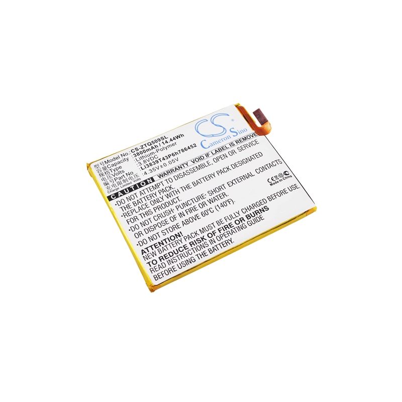 Li-Polymer Battery fits Zte, q509t, q509t dual sim td-lte, zmax 3.8V, 3800mAh Communications Cameron Sino Technology Limited (Suspended)