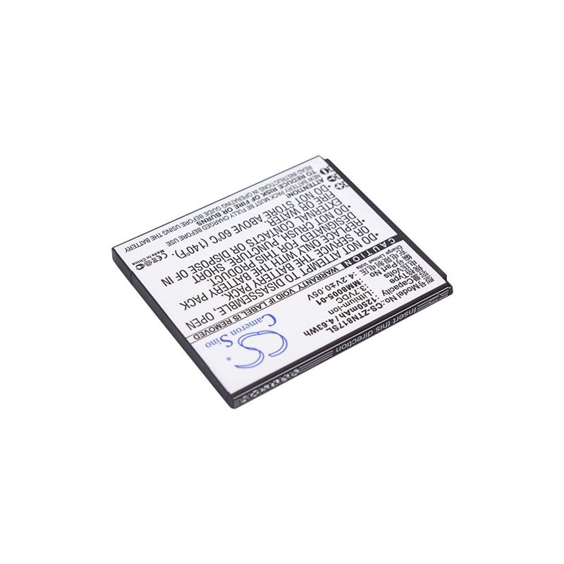 Li-ion Battery fits Zte, quest, quest n817, uhura 3.7V, 1250mAh Communications Cameron Sino Technology Limited