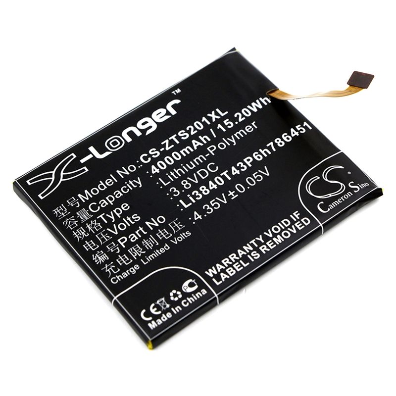 Li-Polymer Battery fits Zte, s2014, voyage plus 3.8V, 4000mAh Communications Cameron Sino Technology Limited (Suspended)