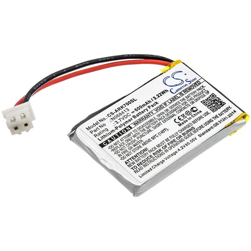 Li-Polymer Battery fits Atrack, Ak7 Gps, Ak7 Gps Tracker 3.7V, 600mAh GPS & Navigator Cameron Sino Technology Limited