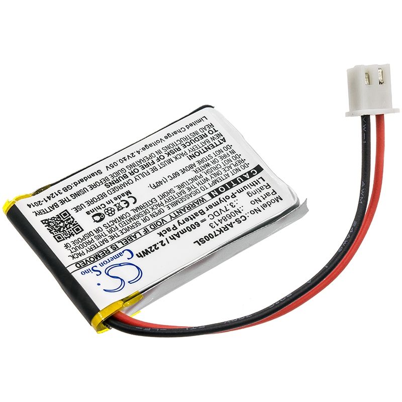 Li-Polymer Battery fits Atrack, Ak7 Gps, Ak7 Gps Tracker 3.7V, 600mAh GPS & Navigator Cameron Sino Technology Limited