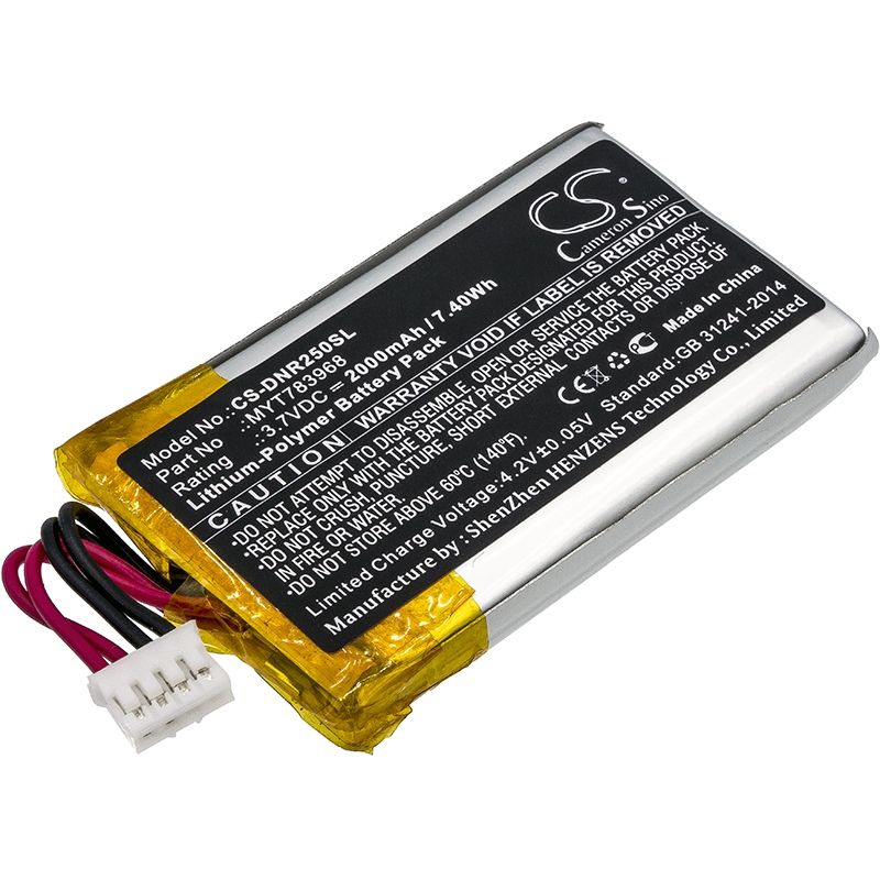 Li-polymer Battery Fits Delorme, Ag-008727-201, Incrh20, Inrch25 3.7v, 2000mah GPS & Navigator Cameron Sino Technology Limited