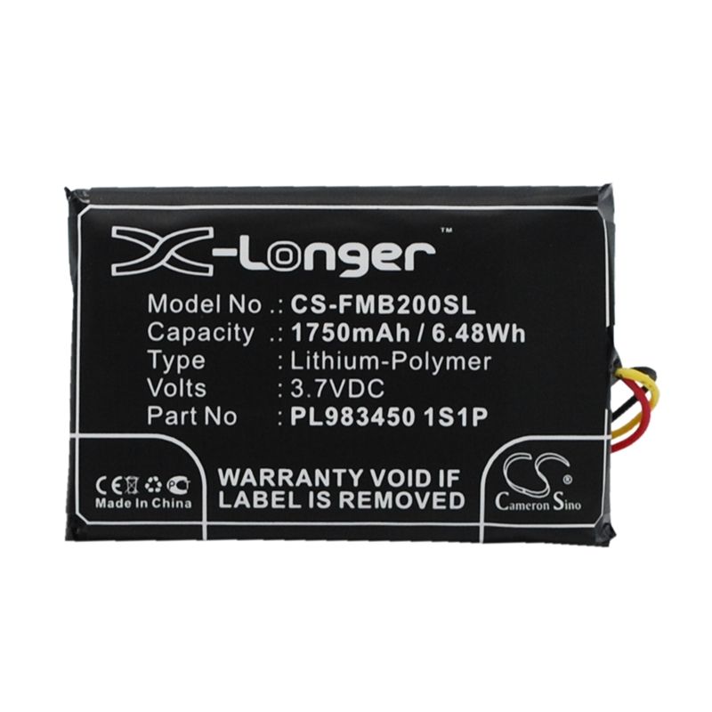 Li-Polymer Battery fits Falcom, Mambo 2 3.7V, 1750mAh GPS & Navigator Cameron Sino Technology Limited