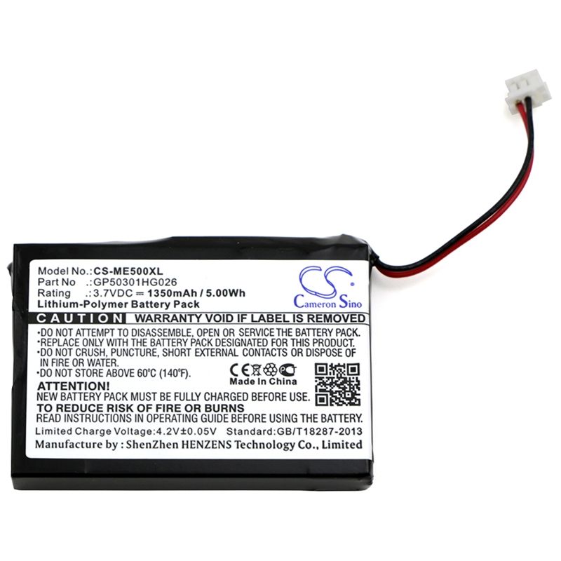Li-polymer Battery Fits Firedoggolf, Xl2300, Radio Shack,55026650 3.7v, 1350mah GPS & Navigator Cameron Sino Technology Limited