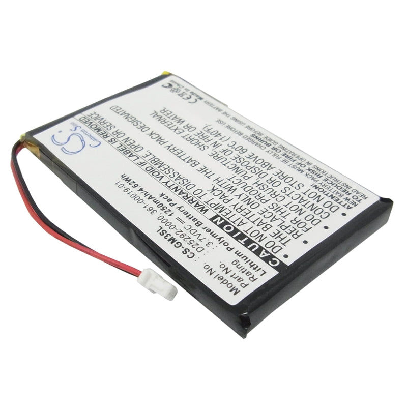 Li-polymer Battery Fits Garmin, Ique M3, Ique M4 3.7v, 1250mah GPS & Navigator Cameron Sino Technology Limited