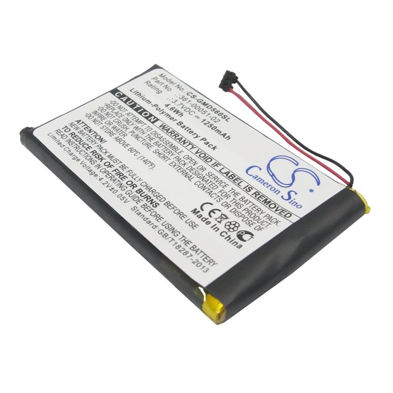 Li-polymer Battery Fits Garmin, Dezl 560lmt, Dezl 560lt, Dezl 650lm 3.7v, 1250mah GPS & Navigator Cameron Sino Technology Limited
