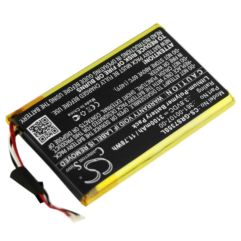 Li-Polymer Battery fits Garmin, 010-01735-10, Explorer+, Garmin Inreach Se+ 3.8V, 3100mAh GPS & Navigator Cameron Sino Technology Limited