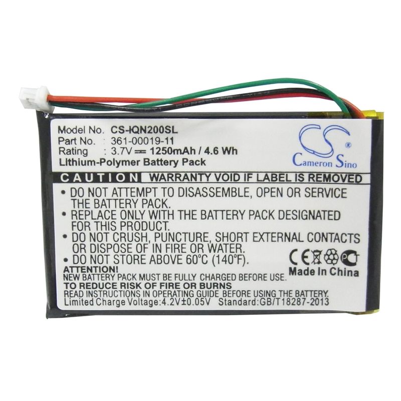 Li-polymer Battery Fits Garmin, Nuvi 200, Nuvi 200w, Nuvi 205 3.7v, 1250mah GPS & Navigator Cameron Sino Technology Limited
