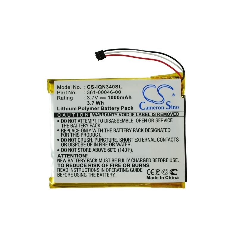 Li-polymer Battery Fits Garmin, Dash Cam 20, Nuvi 3400, Nuvi 3450 3.7v, 1000mah GPS & Navigator Cameron Sino Technology Limited