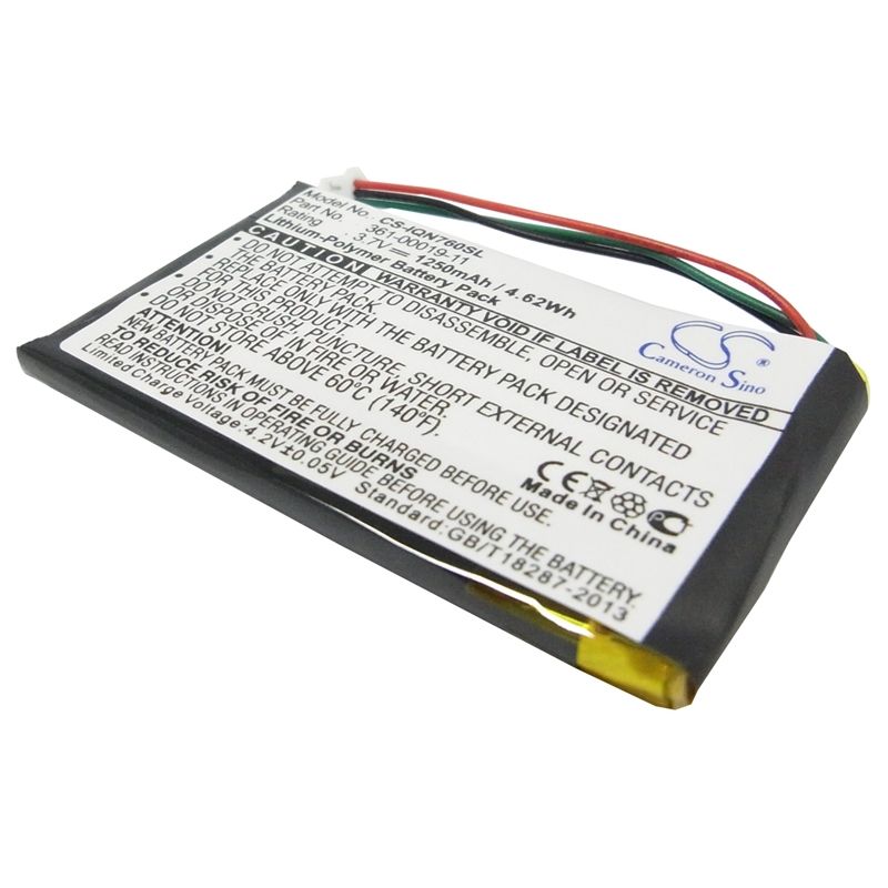 Li-Polymer Battery fits Garmin, Nuvi 3590, Nuvi 3590lmt, Nuvi 700 (3 Wires) 3.7V, 1250mAh GPS & Navigator Cameron Sino Technology Limited