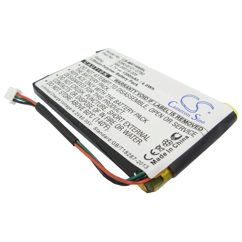 Li-polymer Battery Fits Magellan, Roadmate 1400, Roadmate 1412, Roadmate 1430 3.7v, 1300mah GPS & Navigator Cameron Sino Technology Limited