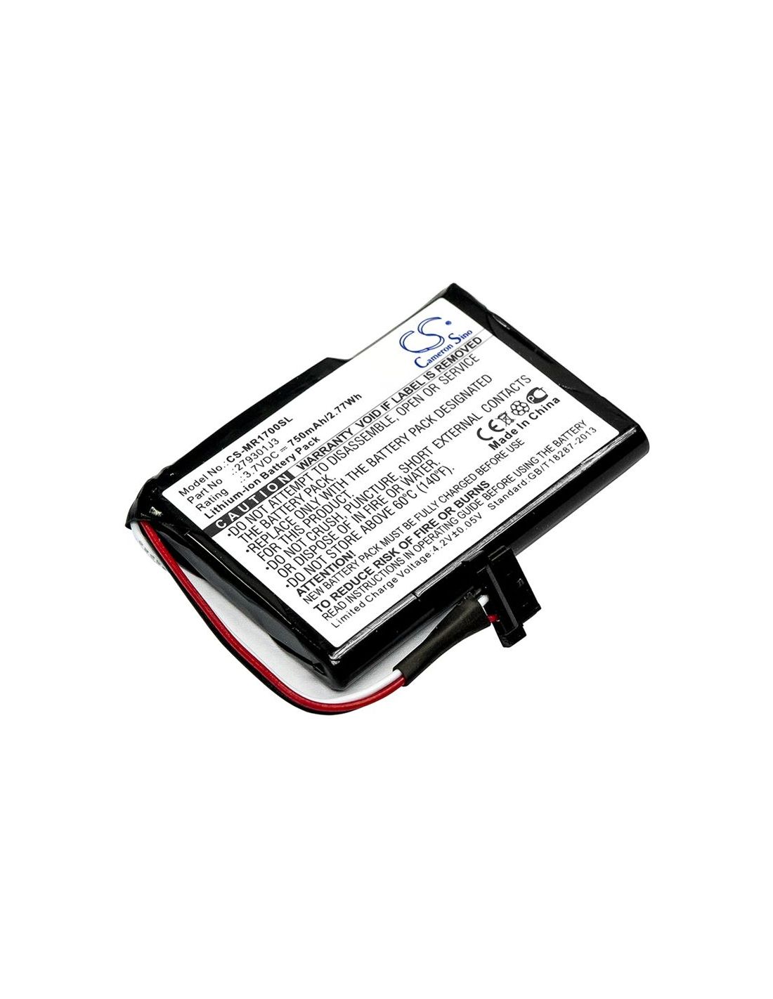 Li-ion Battery Fits Magellan, Roadmate 1700 3.7v, 750mah GPS & Navigator Cameron Sino Technology Limited
