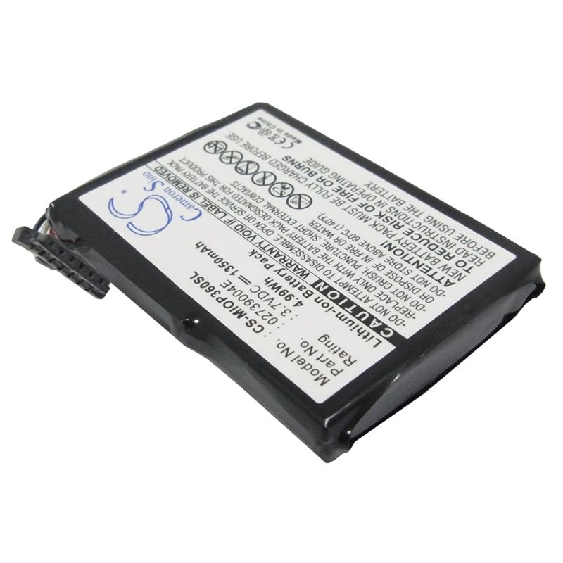 Li-ion Battery fits Micromaxx, Mm95242, Mitac, Mio P360 3.7V, 1350mAh GPS & Navigator Cameron Sino Technology Limited