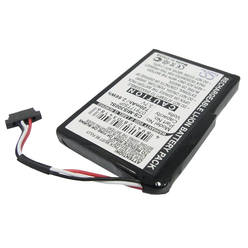 Li-ion Battery fits Mitac, Mio Spirit 300, Spirit 300 Traffic, Spirit 500 Hf Traffic Europe 3.7V, 720mAh GPS & Navigator Cameron Sino Technology Limited