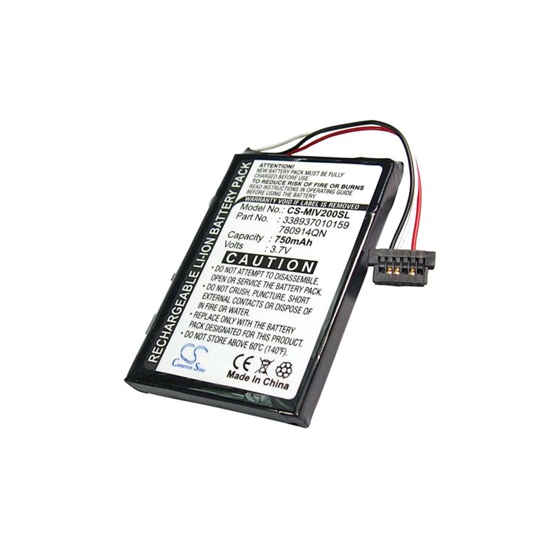 Li-ion Battery Fits Mitac, Mio Moov 200, Mio Moov 200e, Mio Moov 200u 3.7v, 750mah GPS & Navigator Cameron Sino Technology Limited