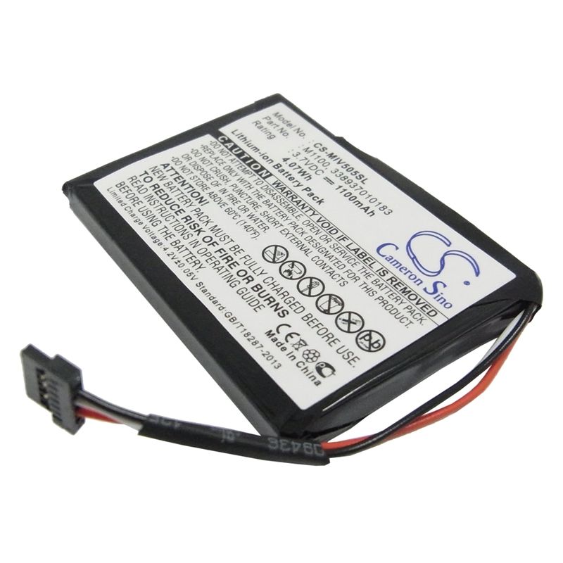 Li-ion Battery fits Mitac, Mio Spirit V505 Tv, Mio Spirit V735 Tv, Navman 3.7V, 1100mAh GPS & Navigator Cameron Sino Technology Limited