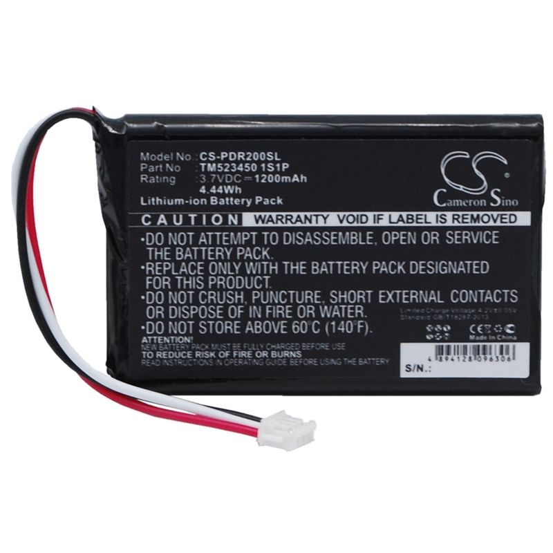Li-ion Battery fits Pharos, Drive Gps 200, Pdr200 3.7V, 1200mAh GPS & Navigator Cameron Sino Technology Limited