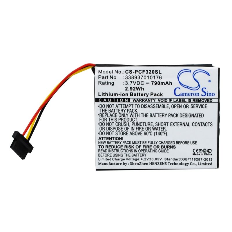 Li-ion Battery Fits Pioneer, Avic-f310bt, Avic-f320bt 3.7v, 790mah GPS & Navigator Cameron Sino Technology Limited
