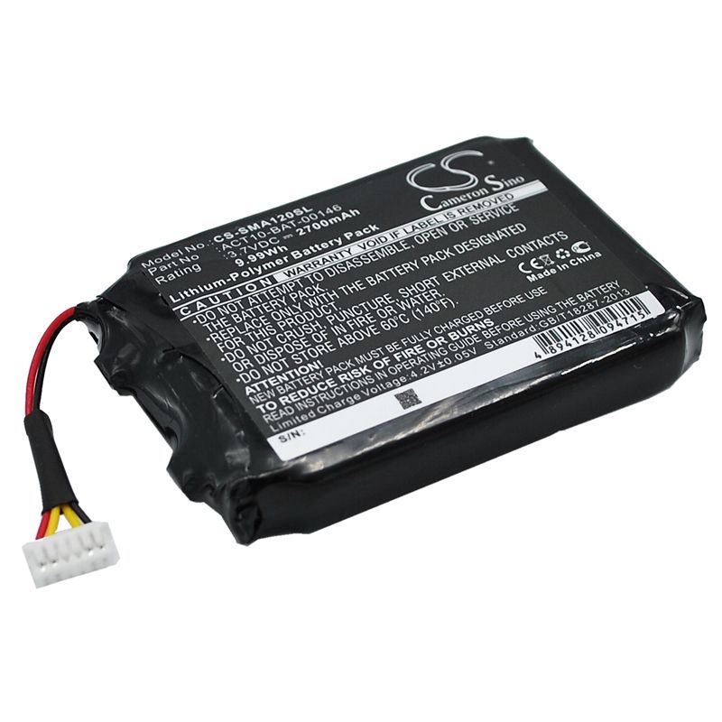 Li-Polymer Battery fits Satmap, Active 10, Active 12 3.7V, 2700mAh GPS & Navigator Cameron Sino Technology Limited