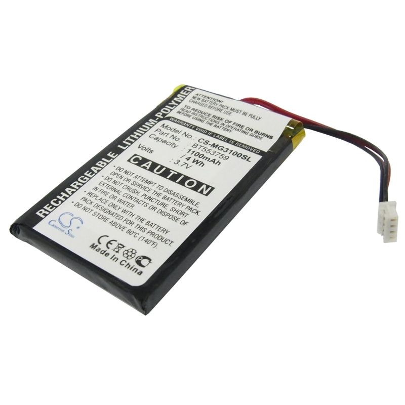 Li-Polymer Battery fits Typhoon, Myguide 3100 3.7V, 1100mAh GPS & Navigator Cameron Sino Technology Limited