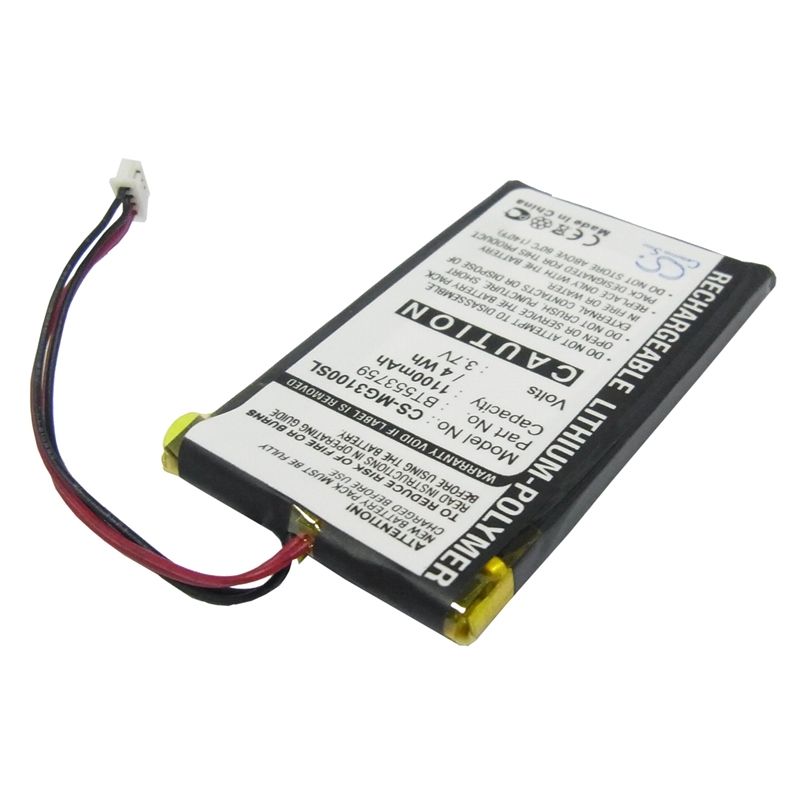 Li-Polymer Battery fits Typhoon, Myguide 3100 3.7V, 1100mAh GPS & Navigator Cameron Sino Technology Limited