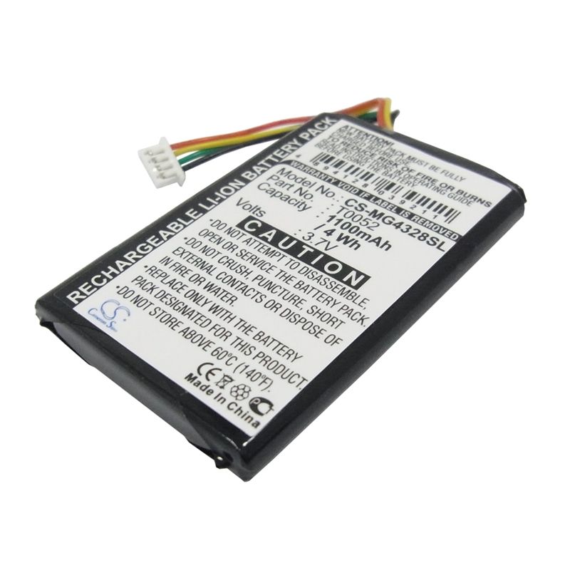 Li-ion Battery fits Typhoon, Myguide 4328, Myguide 4328 Bt, Myguide 4328 Sat Nav 3.7V, 1100mAh GPS & Navigator Cameron Sino Technology Limited