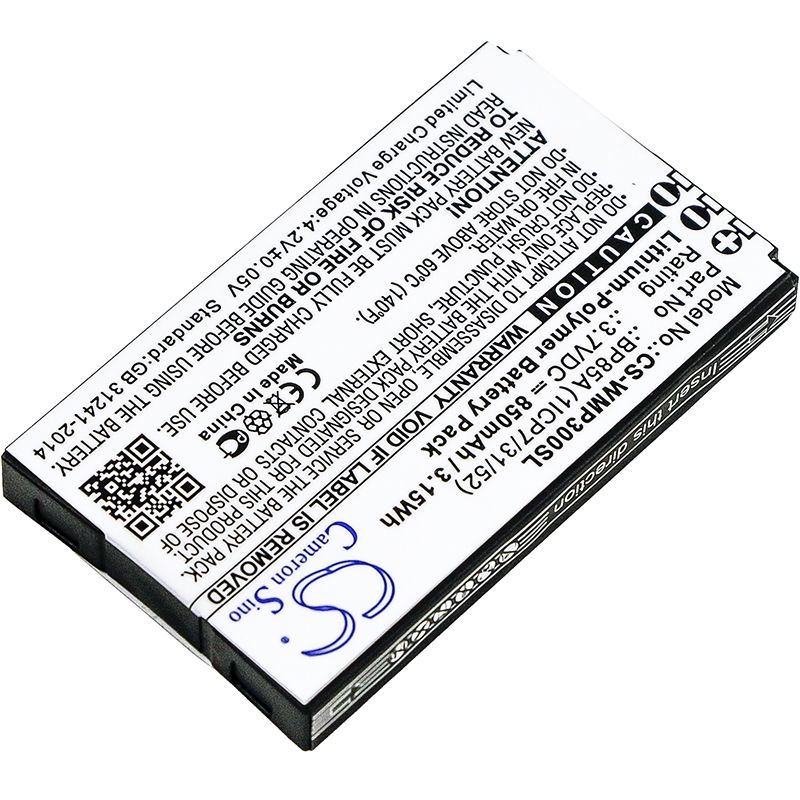 Li-Polymer Battery fits Wm Systems, Wmp 300, Wmp-300 3.7V, 850mAh Computer Cameron Sino Technology Limited (Suspended)