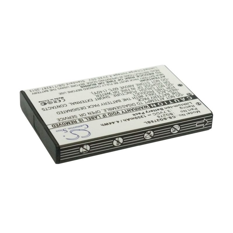 Li-ion Battery fits Zycast, Sg-278 3.7V, 1200mAh GPS & Navigator Cameron Sino Technology Limited