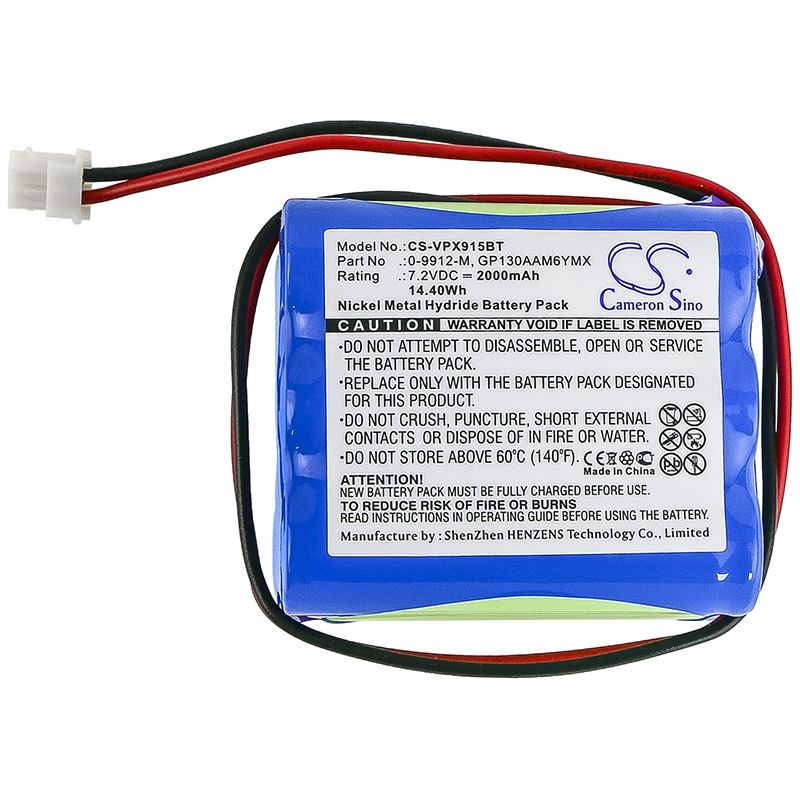 Ni-MH Battery fits Visonic, Powermax Plus, Powermax+, 7.2V, 2000mAh Alarm System Cameron Sino Technology Limited