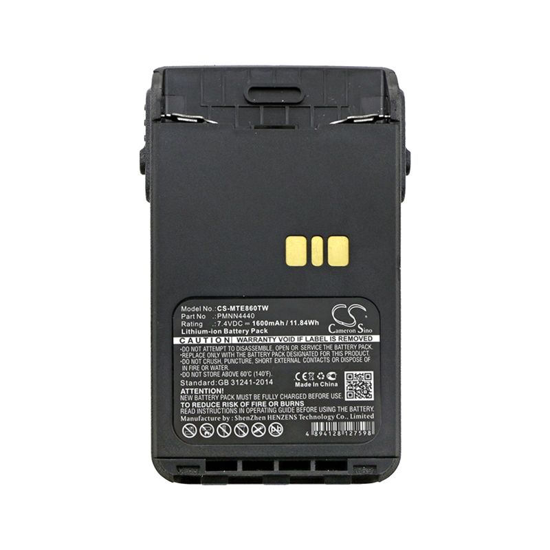 Li-ion Battery fits Motorola, Dp3441, Dp3441e, Dp3661e 7.4V, 1600mAh Two-Way Radio Cameron Sino Technology Limited